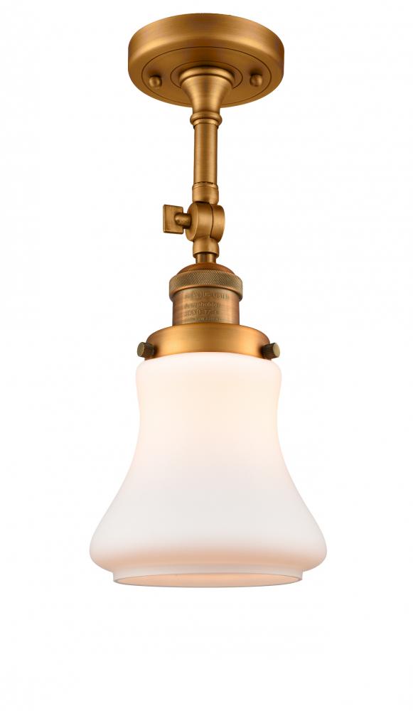 Bellmont - 1 Light - 6 inch - Brushed Brass - Semi-Flush Mount