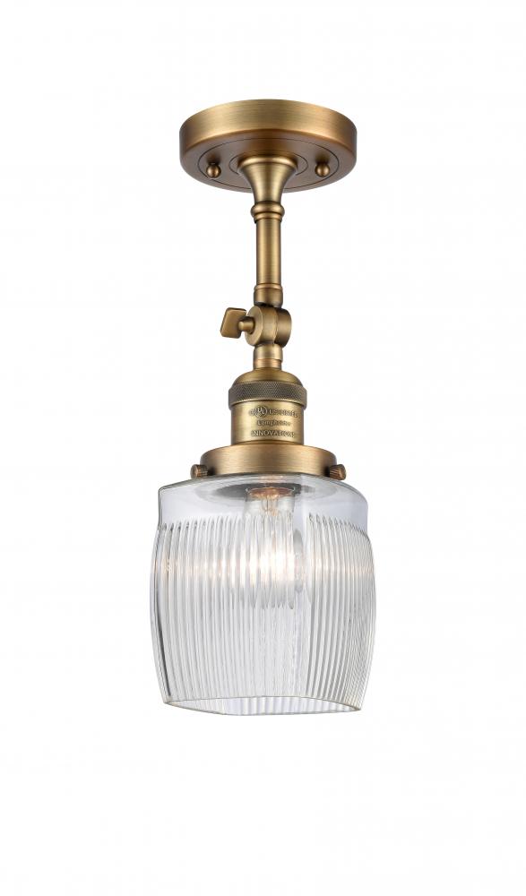 Colton - 1 Light - 6 inch - Brushed Brass - Semi-Flush Mount