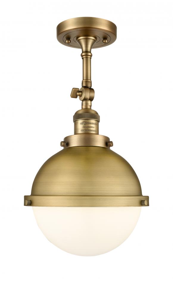 Hampden - 1 Light - 9 inch - Brushed Brass - Semi-Flush Mount