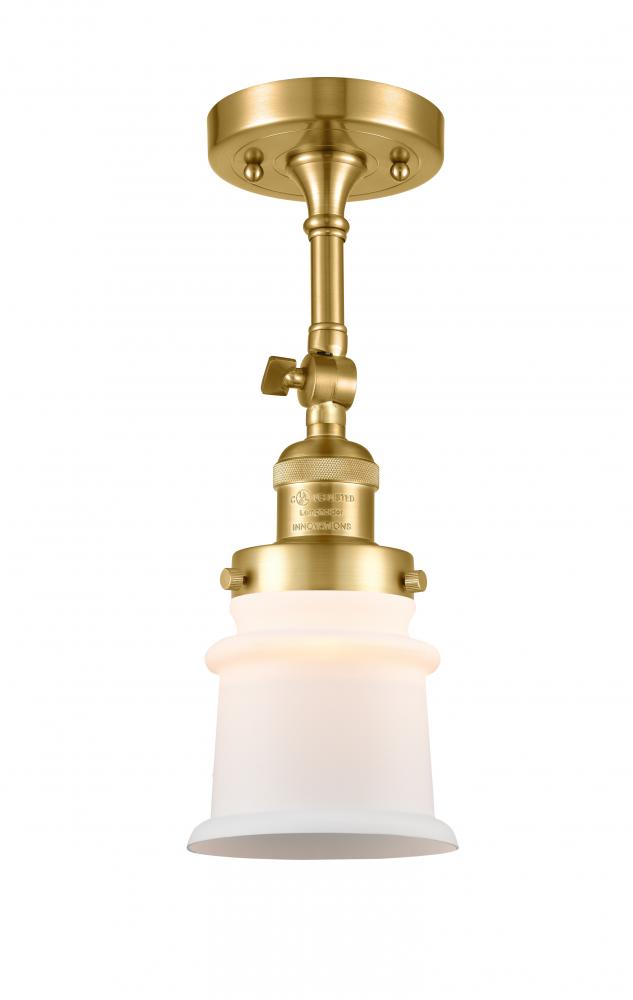 Canton - 1 Light - 5 inch - Satin Gold - Semi-Flush Mount