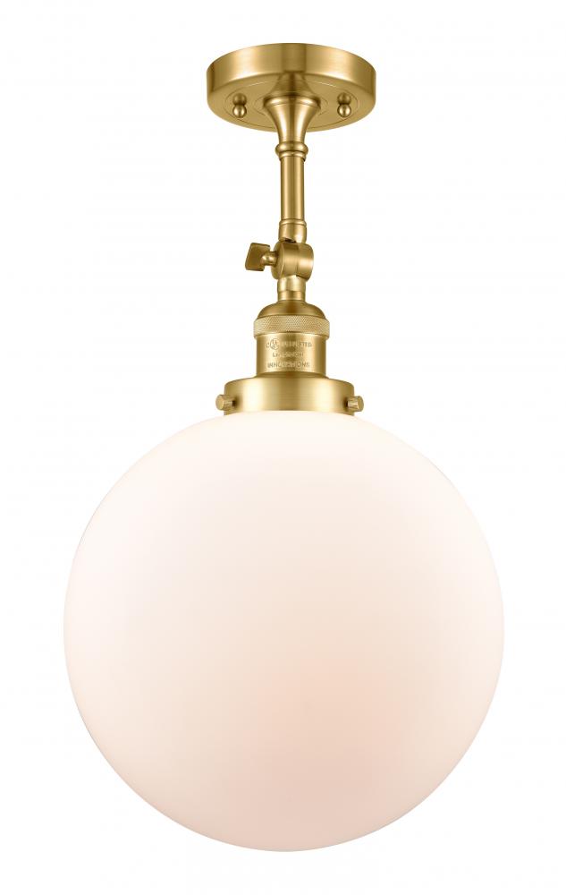 Beacon - 1 Light - 12 inch - Satin Gold - Semi-Flush Mount