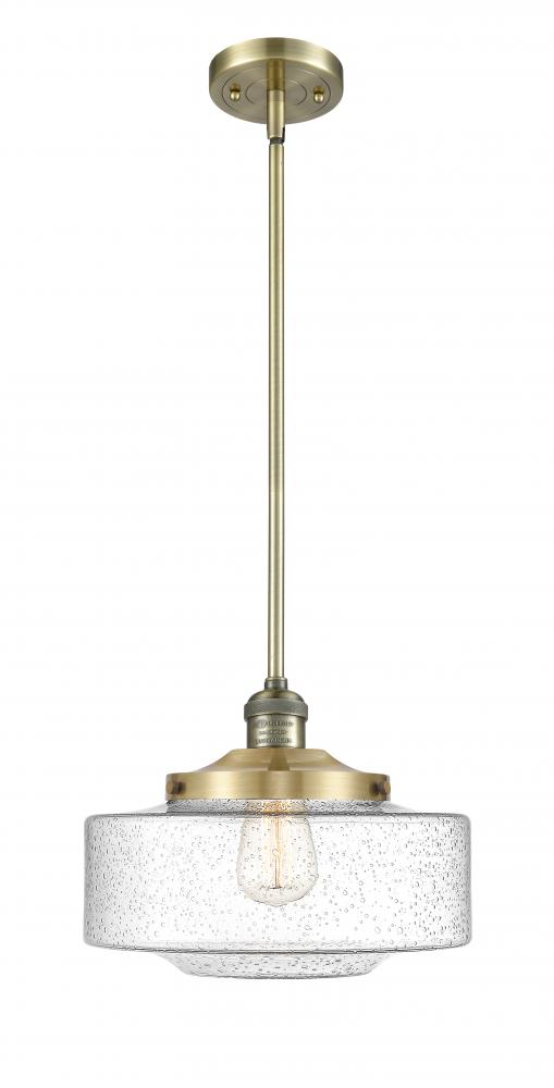 Bridgeton - 1 Light - 12 inch - Antique Brass - Stem Hung - Mini Pendant