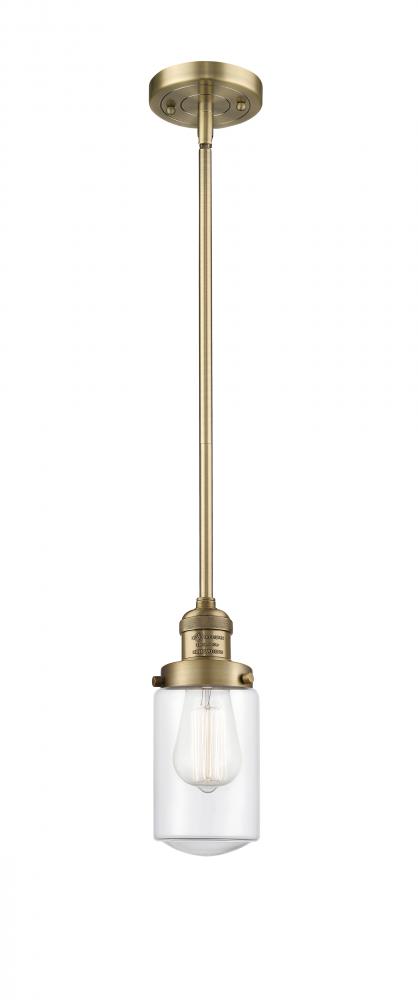 Dover - 1 Light - 5 inch - Brushed Brass - Stem Hung - Mini Pendant