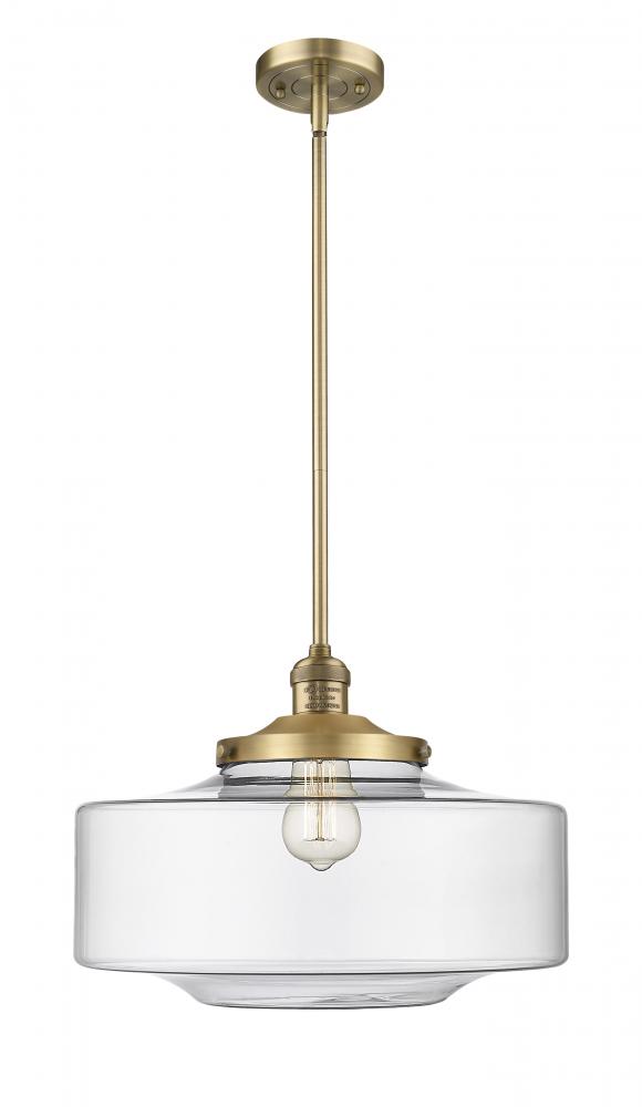 Bridgeton - 1 Light - 12 inch - Brushed Brass - Stem Hung - Mini Pendant