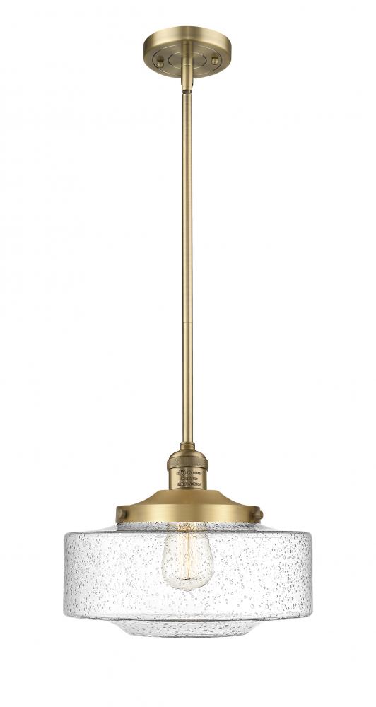 Bridgeton - 1 Light - 12 inch - Brushed Brass - Stem Hung - Mini Pendant