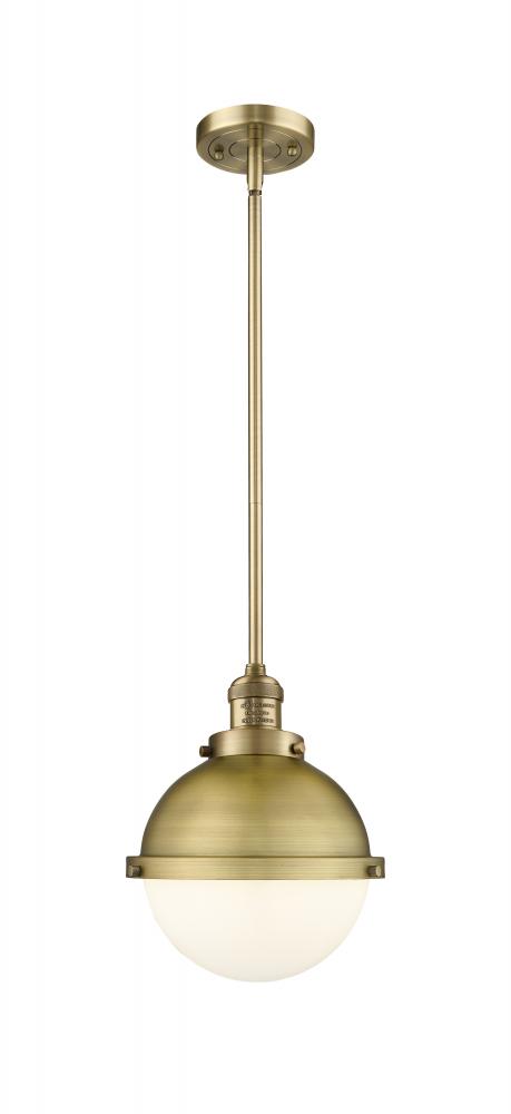 Hampden - 1 Light - 9 inch - Brushed Brass - Stem Hung - Mini Pendant