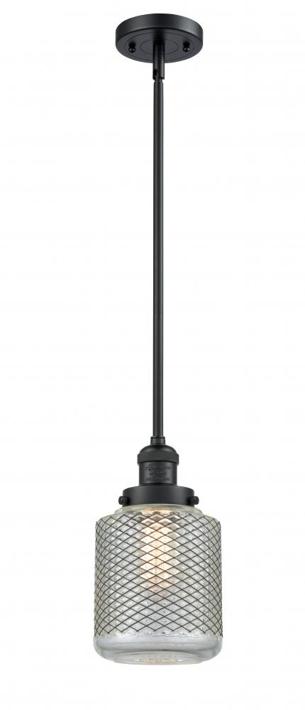 Stanton - 1 Light - 6 inch - Matte Black - Stem Hung - Mini Pendant