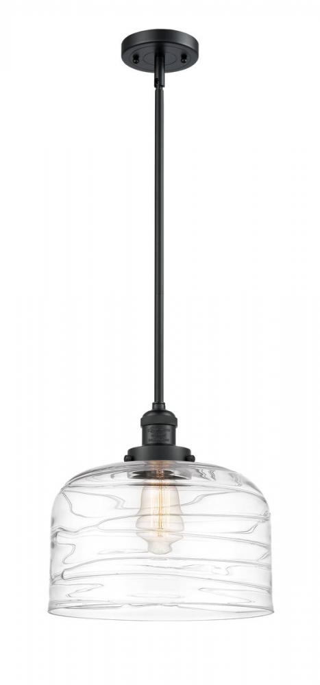 Bell - 1 Light - 12 inch - Matte Black - Stem Hung - Mini Pendant