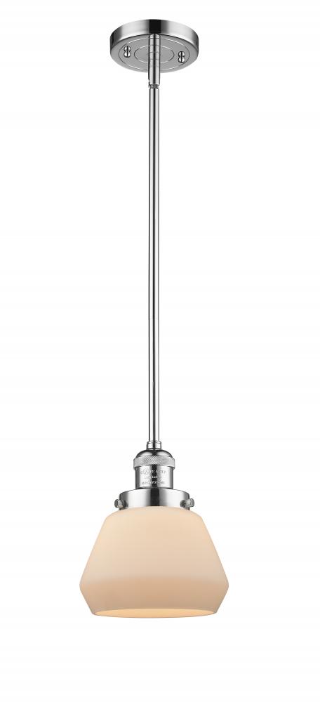 Fulton - 1 Light - 7 inch - Polished Chrome - Stem Hung - Mini Pendant