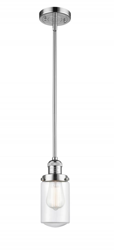 Dover - 1 Light - 5 inch - Polished Chrome - Stem Hung - Mini Pendant