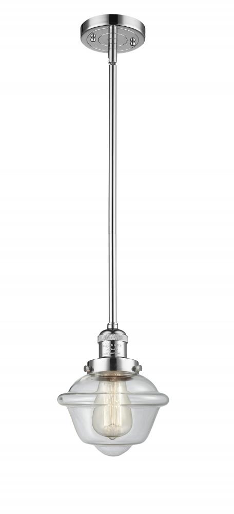 Oxford - 1 Light - 8 inch - Polished Chrome - Stem Hung - Mini Pendant