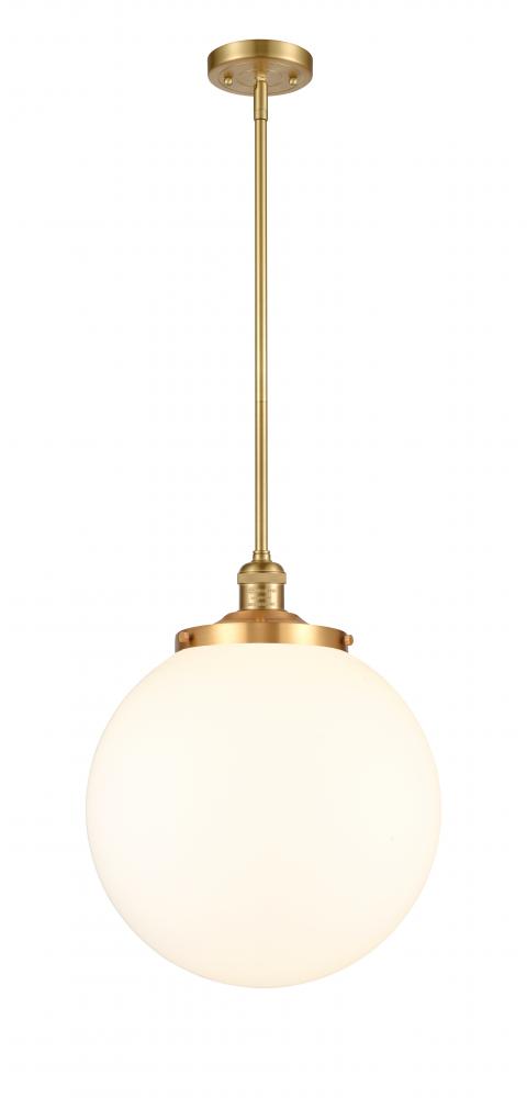 Beacon - 1 Light - 14 inch - Satin Gold - Stem Hung - Pendant