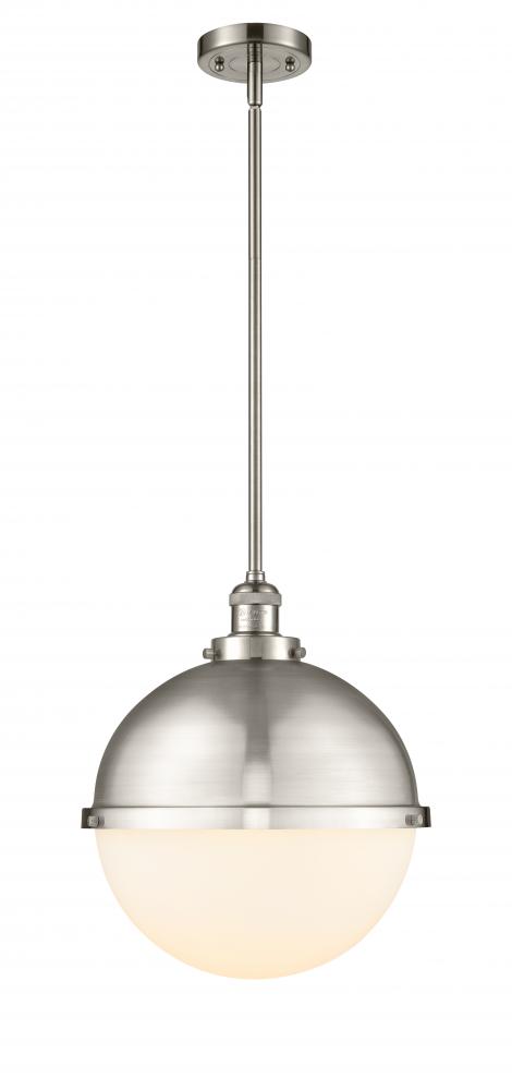 Hampden - 1 Light - 13 inch - Brushed Satin Nickel - Stem Hung - Pendant