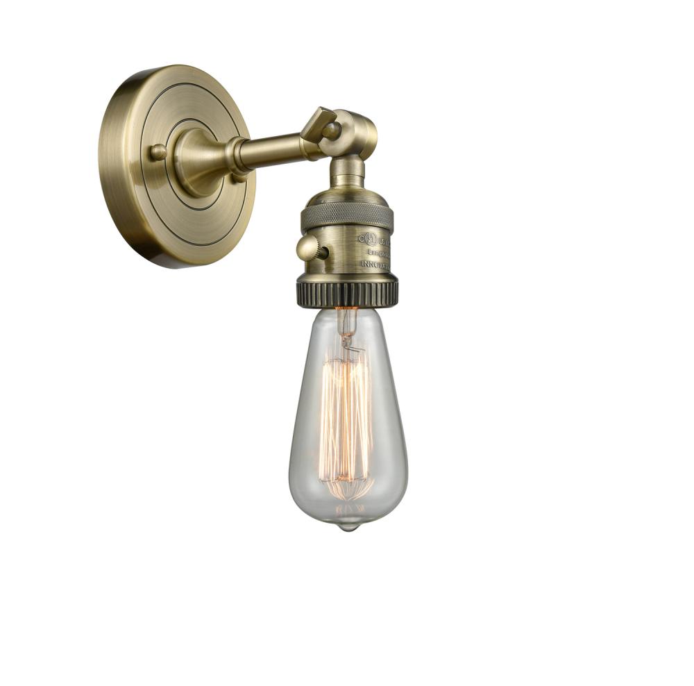 1 Light Vintage Dimmable LED Sconce with a "High-Low-Off" Switch.