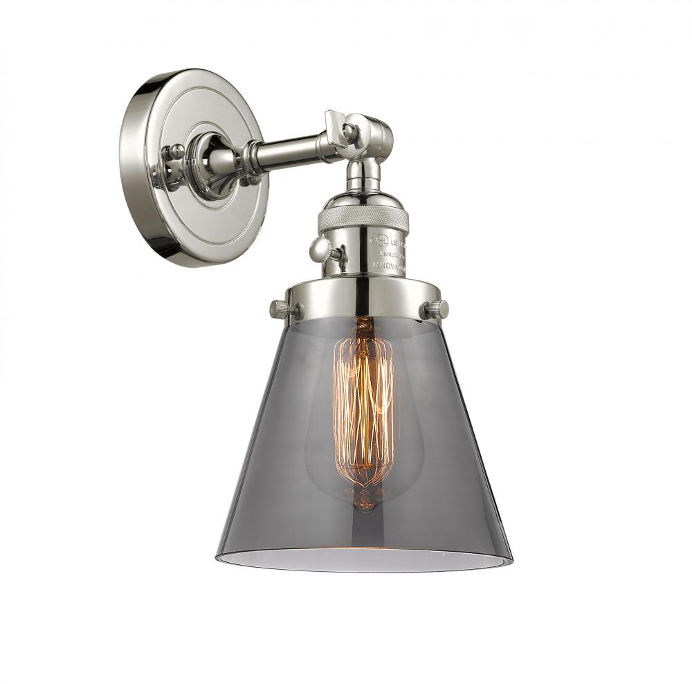 Cone - 1 Light - 6 inch - Polished Nickel - Sconce