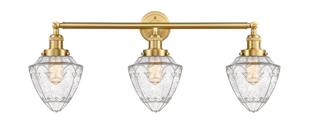 Bullet - 3 Light - 34 inch - Satin Gold - Bath Vanity Light