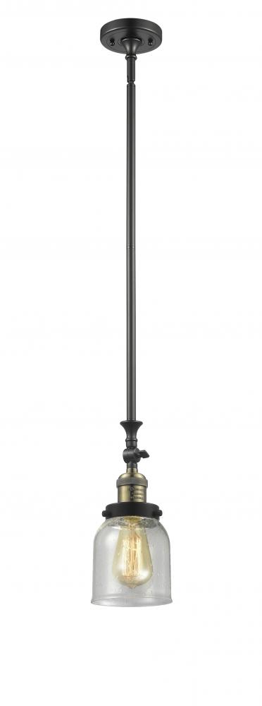 Bell - 1 Light - 5 inch - Black Antique Brass - Stem Hung - Mini Pendant