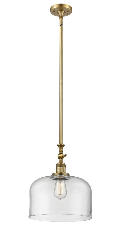 Bell - 1 Light - 12 inch - Brushed Brass - Stem Hung - Mini Pendant