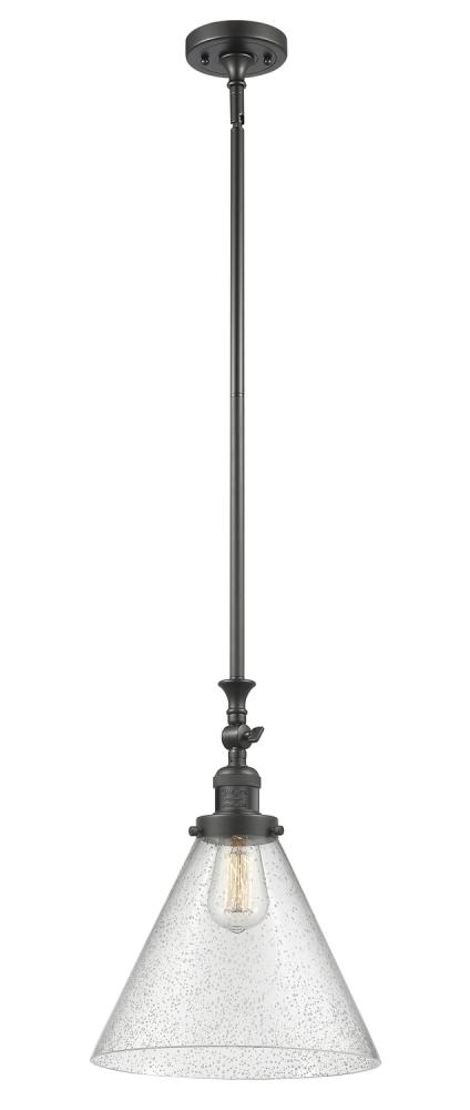 Cone - 1 Light - 12 inch - Oil Rubbed Bronze - Stem Hung - Mini Pendant