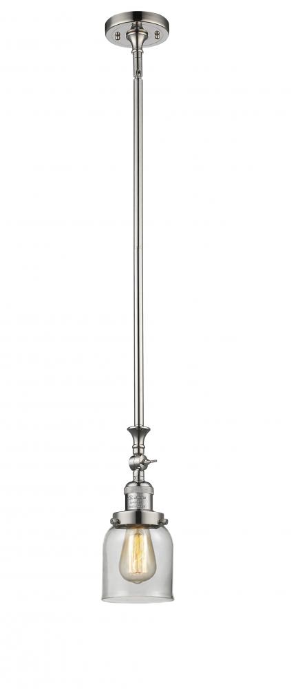 Bell - 1 Light - 5 inch - Polished Nickel - Stem Hung - Mini Pendant