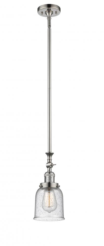 Bell - 1 Light - 5 inch - Polished Nickel - Stem Hung - Mini Pendant