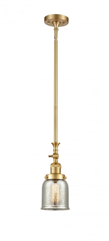 Bell - 1 Light - 5 inch - Satin Gold - Stem Hung - Mini Pendant