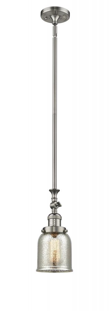 Bell - 1 Light - 5 inch - Brushed Satin Nickel - Stem Hung - Mini Pendant