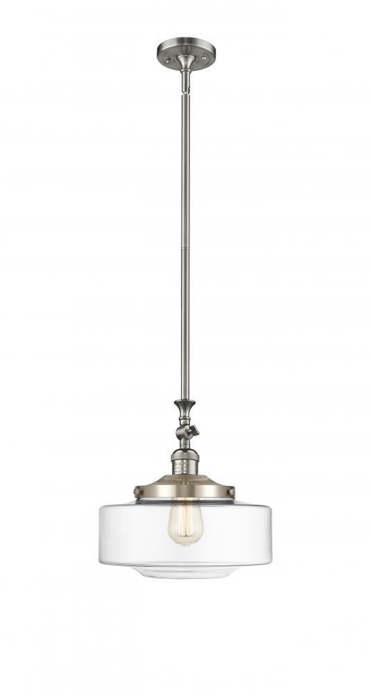 Bridgeton - 1 Light - 12 inch - Brushed Satin Nickel - Stem Hung - Mini Pendant