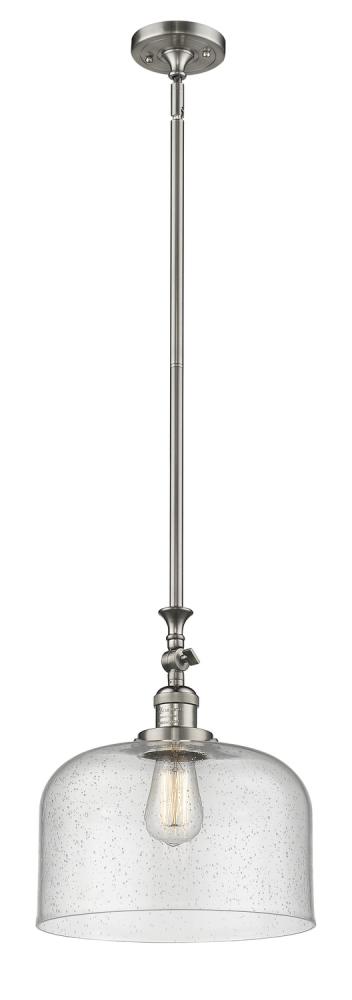 Bell - 1 Light - 12 inch - Brushed Satin Nickel - Stem Hung - Mini Pendant