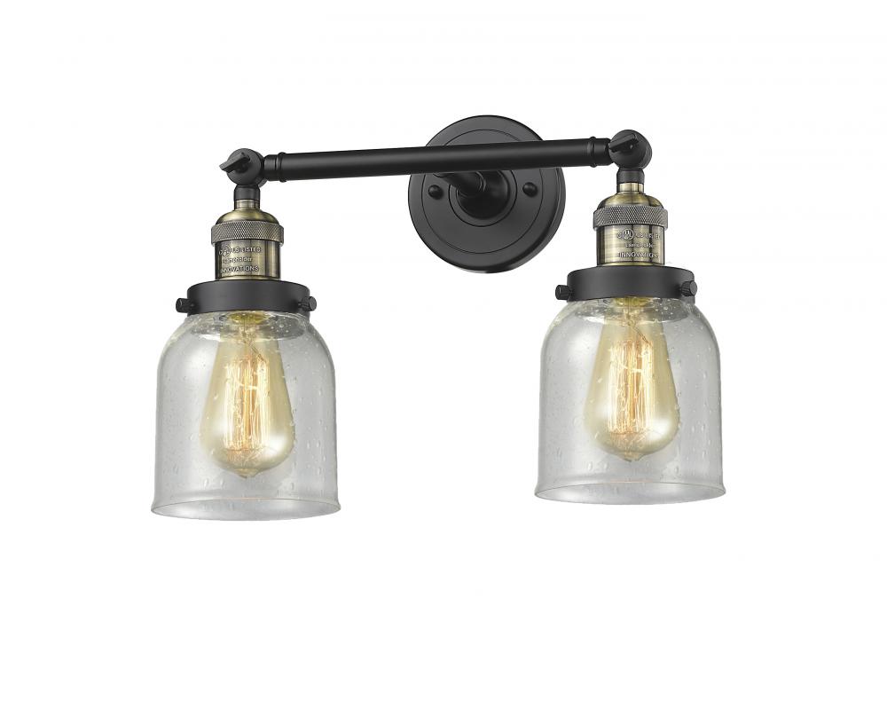 Bell - 2 Light - 16 inch - Black Antique Brass - Bath Vanity Light