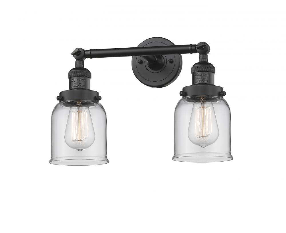 Bell - 2 Light - 16 inch - Matte Black - Bath Vanity Light