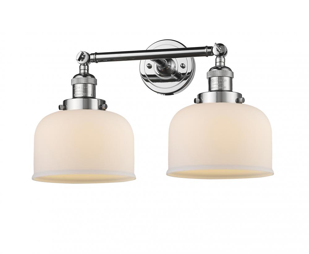 Bell - 2 Light - 19 inch - Polished Chrome - Bath Vanity Light