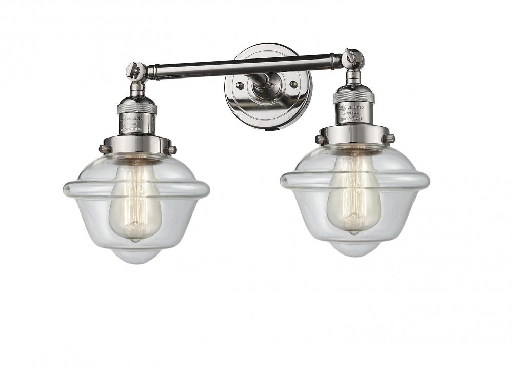 Oxford - 2 Light - 17 inch - Polished Nickel - Bath Vanity Light