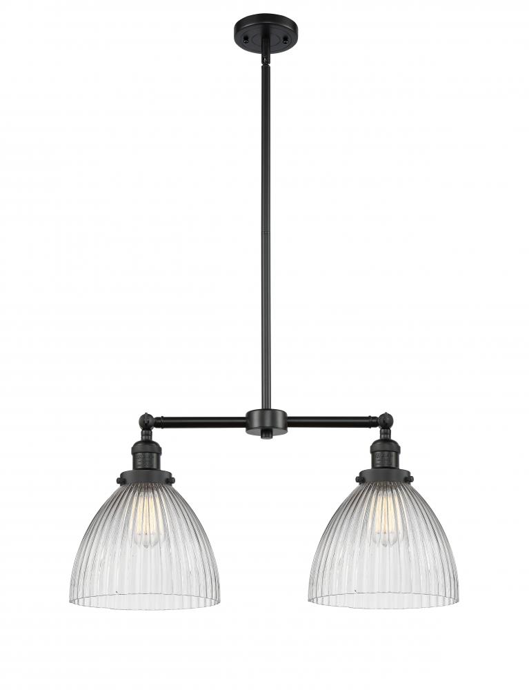 Seneca Falls - 2 Light - 21 inch - Matte Black - Stem Hung - Island Light