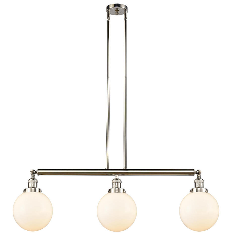 Beacon - 3 Light - 41 inch - Polished Nickel - Stem Hung - Island Light