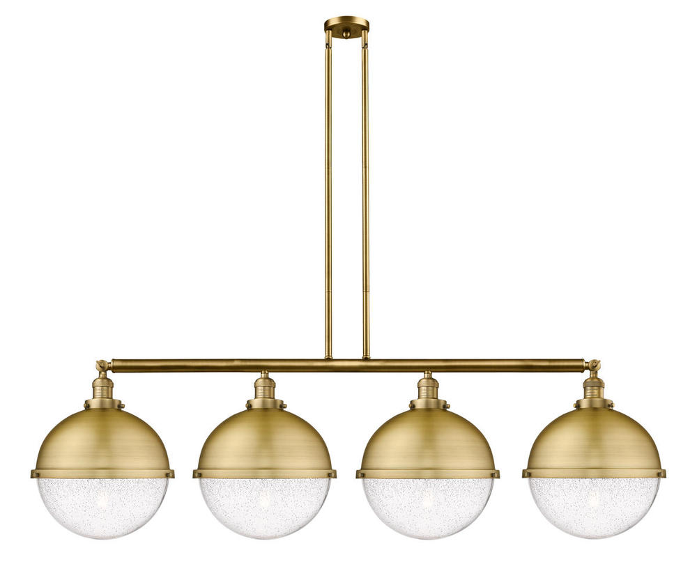 Hampden - 4 Light - 58 inch - Brushed Brass - Stem Hung - Island Light