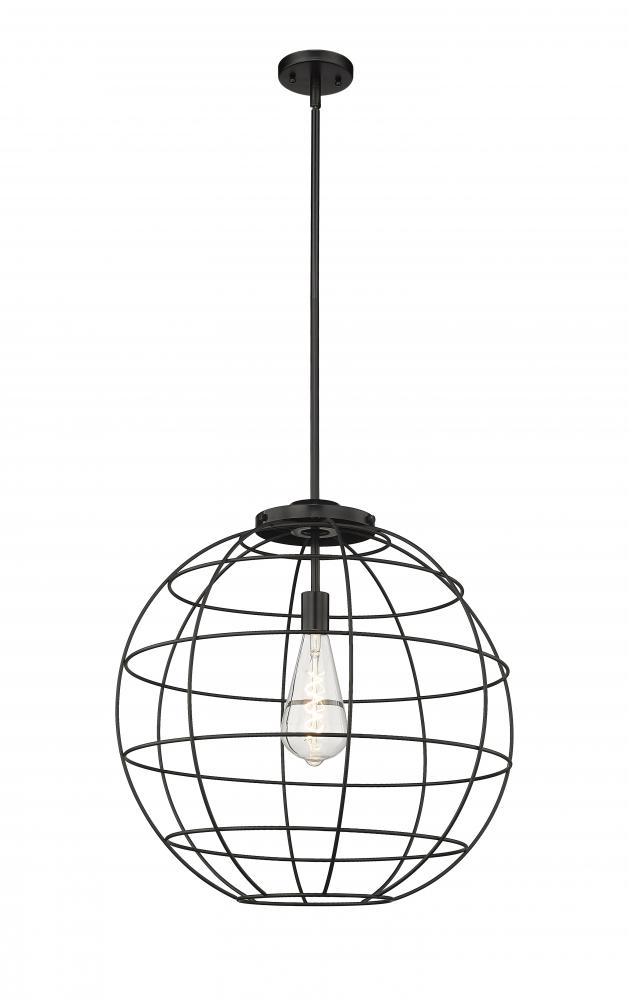 Lake Placid - 1 Light - 22 inch - Matte Black - Pendant