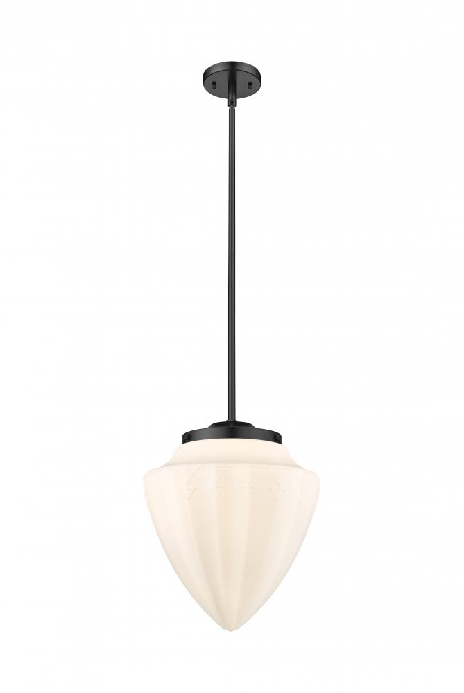 Beacon - 1 Light - 16 inch - Matte Black - Stem Hung - Pendant