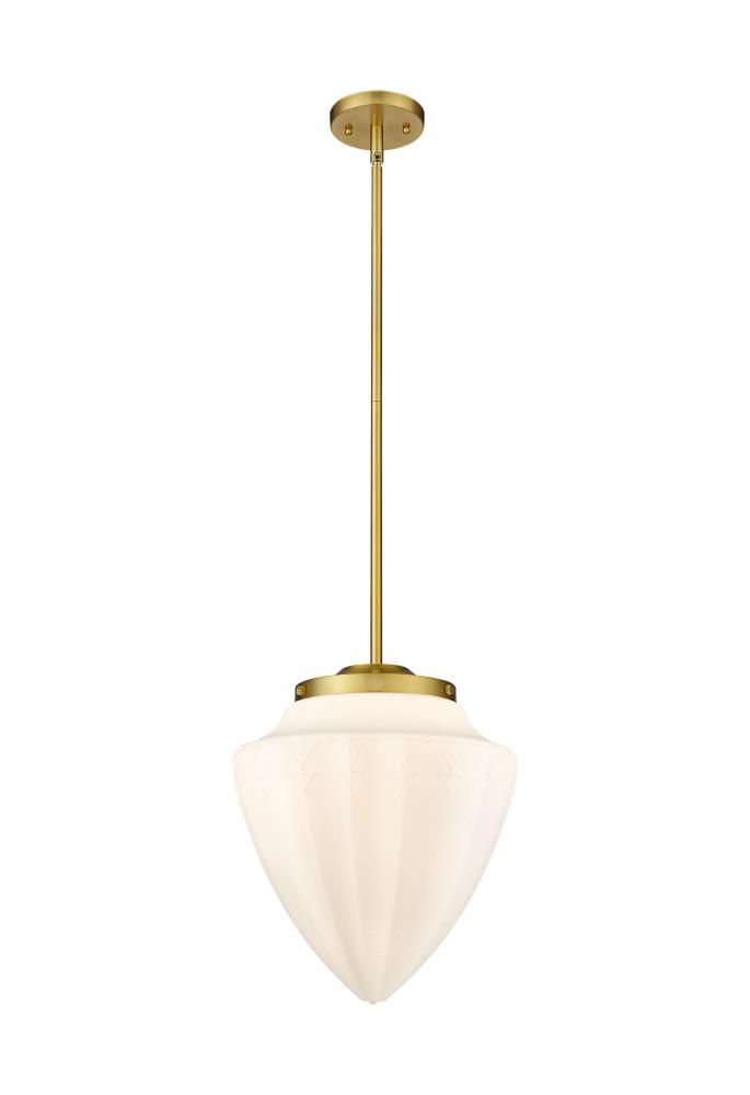 Beacon - 1 Light - 16 inch - Satin Gold - Stem Hung - Pendant