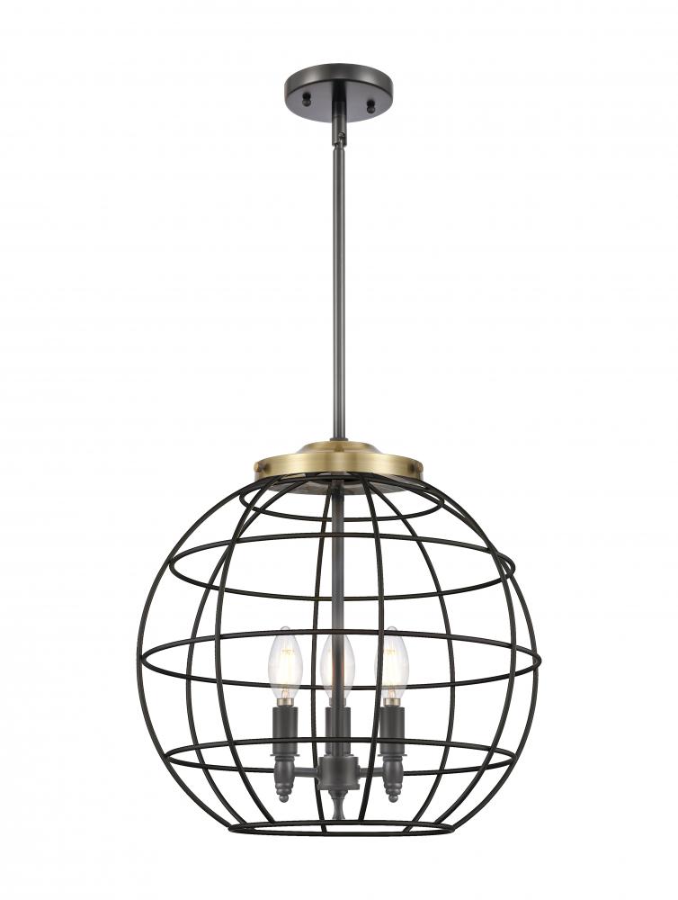 Lake Placid - 3 Light - 16 inch - Black Antique Brass - Pendant