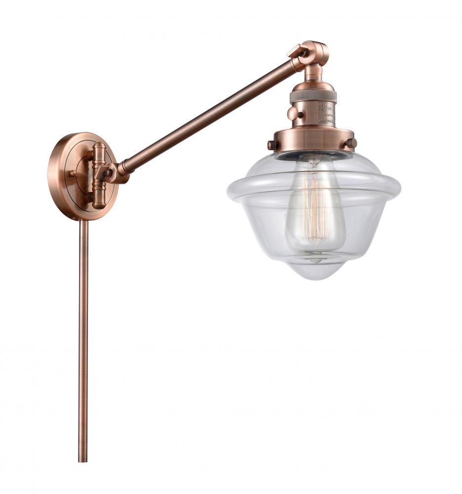 Oxford - 1 Light - 8 inch - Antique Copper - Swing Arm