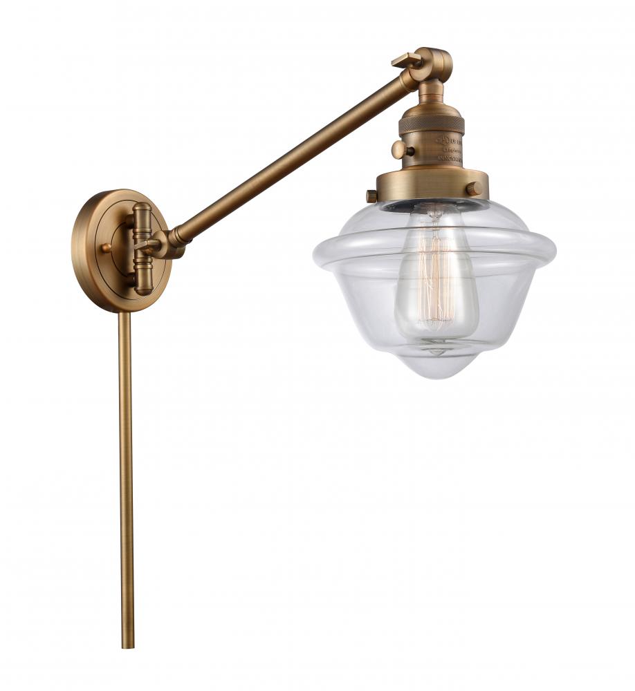 Oxford - 1 Light - 8 inch - Brushed Brass - Swing Arm