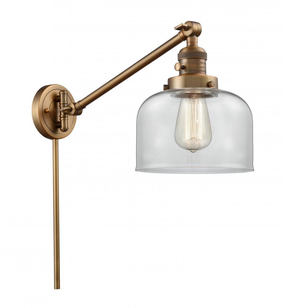 Bell - 1 Light - 8 inch - Brushed Brass - Swing Arm