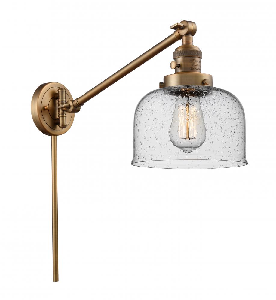 Bell - 1 Light - 8 inch - Brushed Brass - Swing Arm