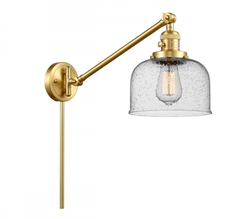 Bell - 1 Light - 8 inch - Satin Gold - Swing Arm