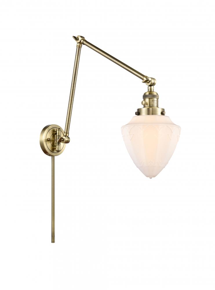 Bullet - 1 Light - 7 inch - Antique Brass - Swing Arm