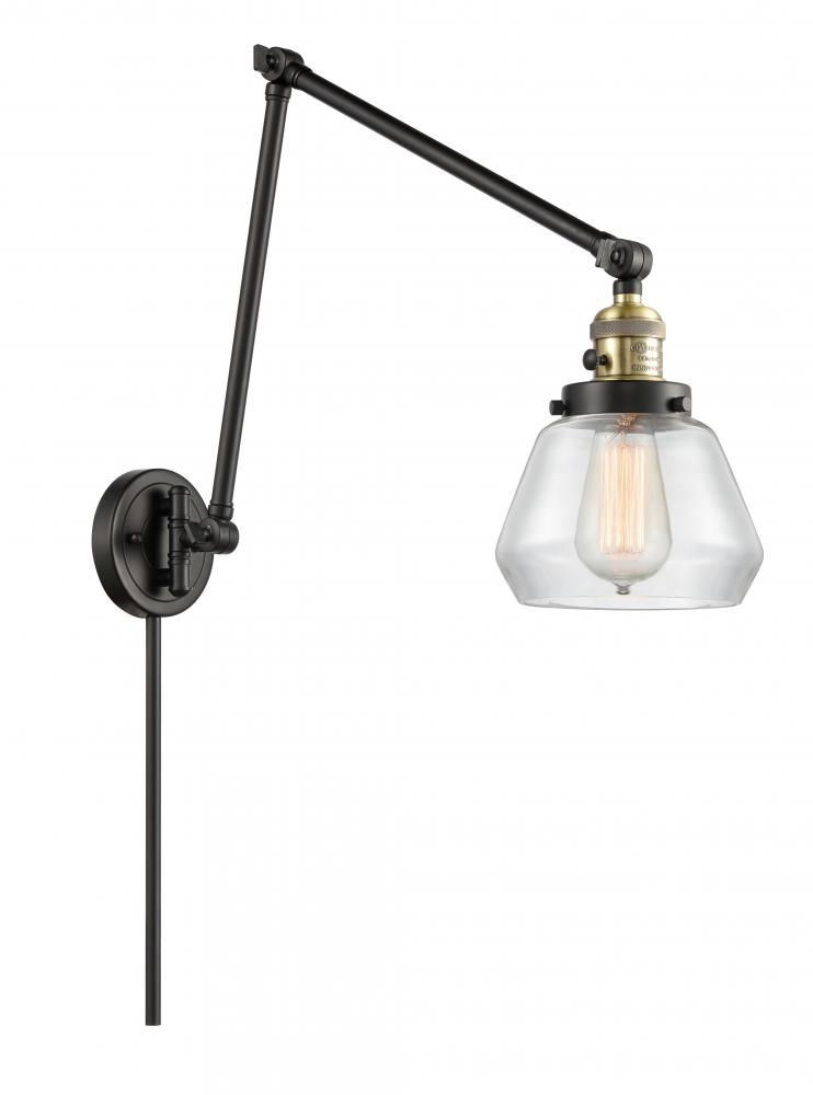 Fulton - 1 Light - 8 inch - Black Antique Brass - Swing Arm