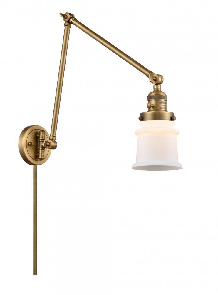 Canton - 1 Light - 8 inch - Brushed Brass - Swing Arm