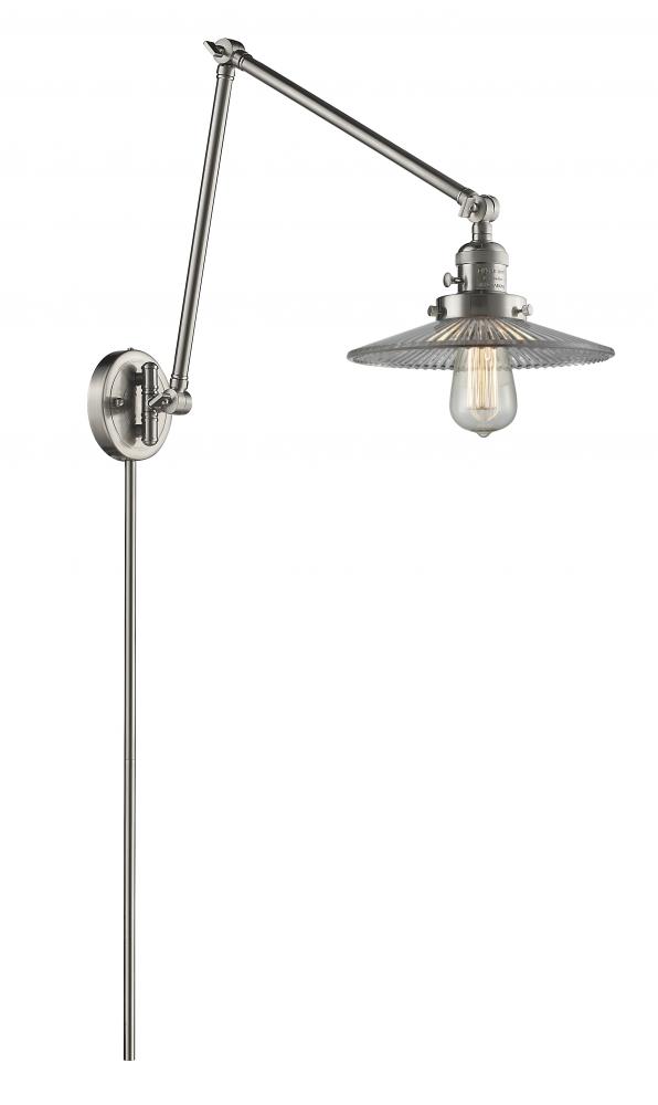 Halophane - 1 Light - 9 inch - Brushed Satin Nickel - Swing Arm