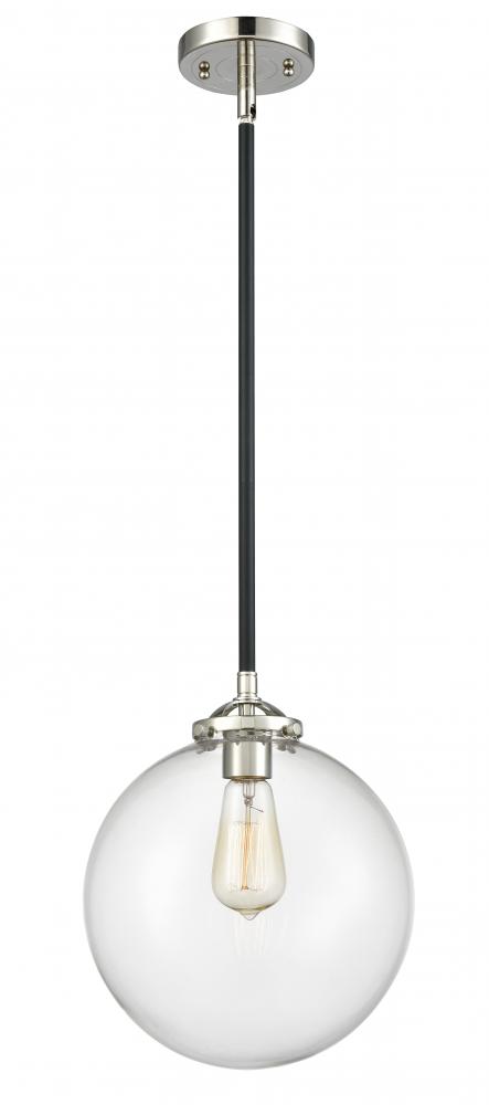 Beacon - 1 Light - 10 inch - Black Polished Nickel - Cord hung - Mini Pendant